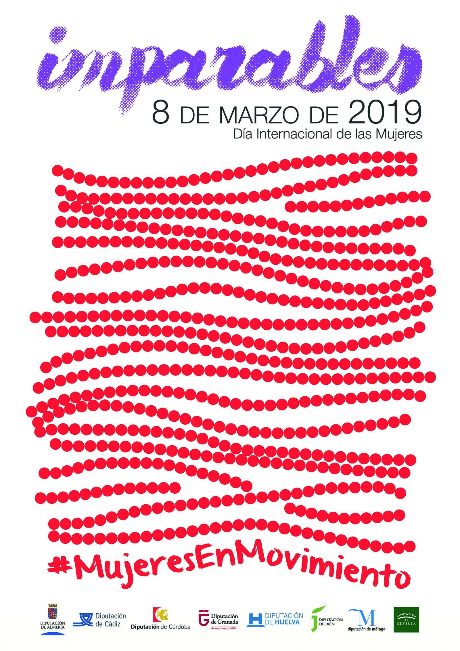 Cartel elegido por las diputaciones andaluzas para la celebración del 8M.