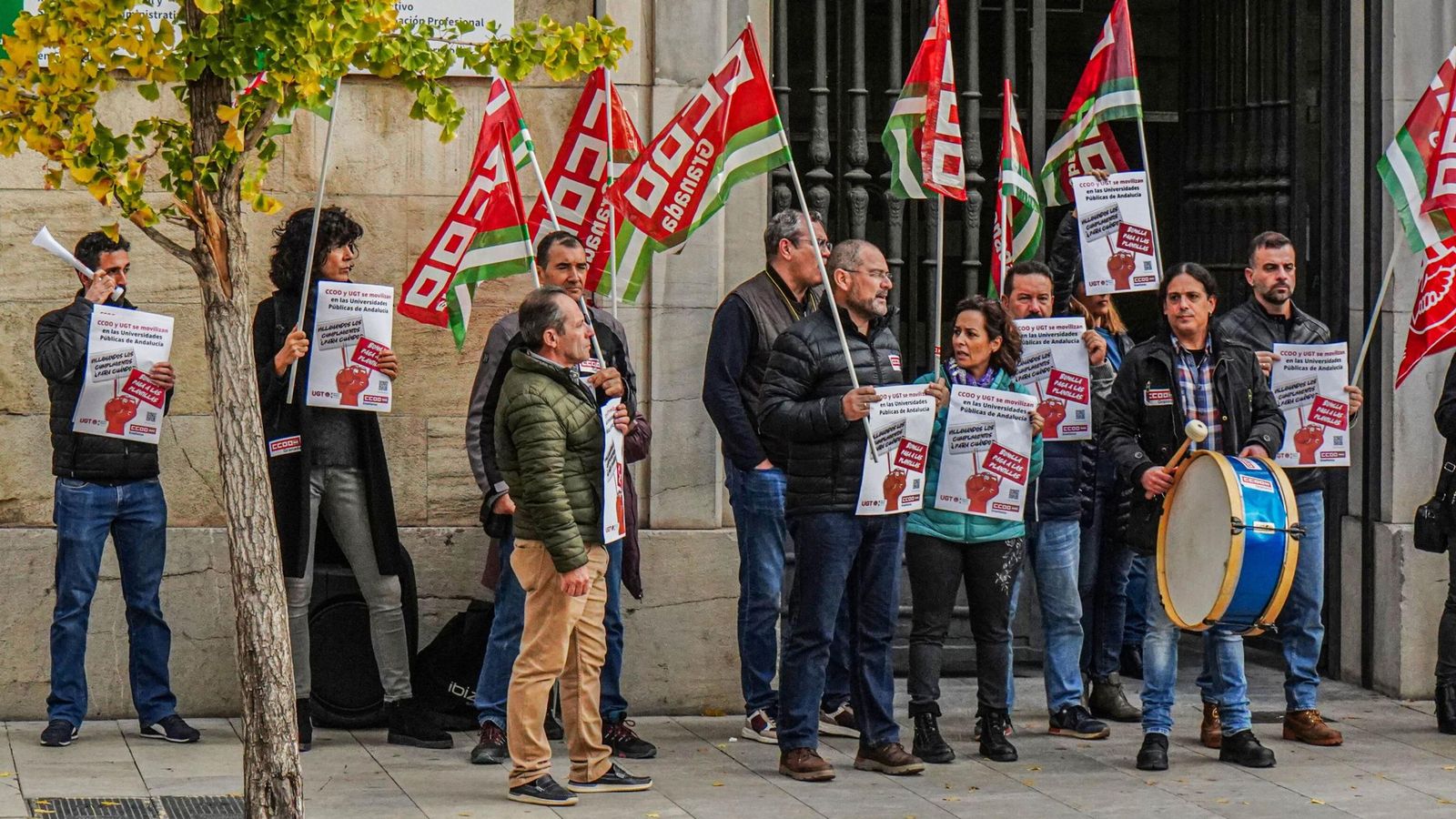 Concentración de CCOO en Granada | Imagen de archivo