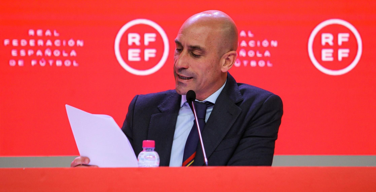 Luis Rubiales, durante una rueda de prensa.