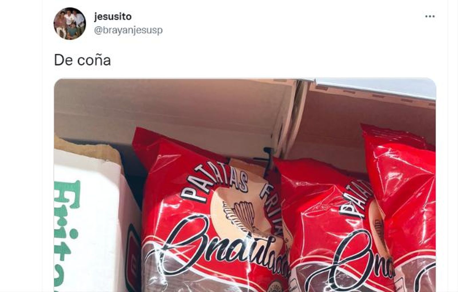 Una bolsa de patatas onduladas provocó la respuesta de un supermercado a un usuario de Twitter..