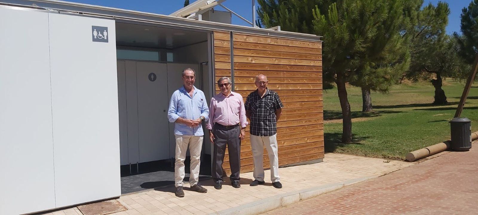 La nueva instalación de aseos públicos del parque.