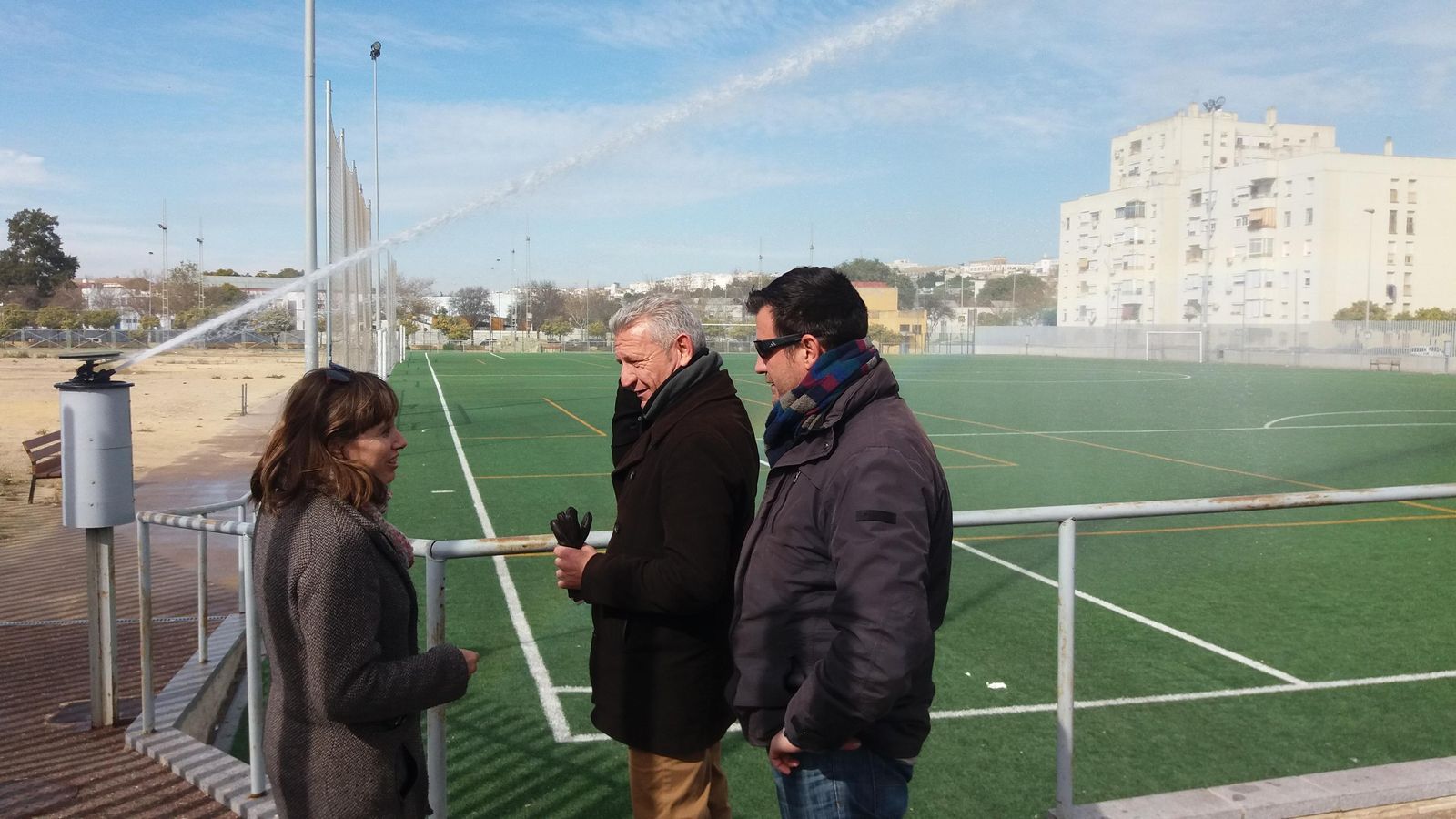 Laura Álvarez, en el campo de San Telmo.