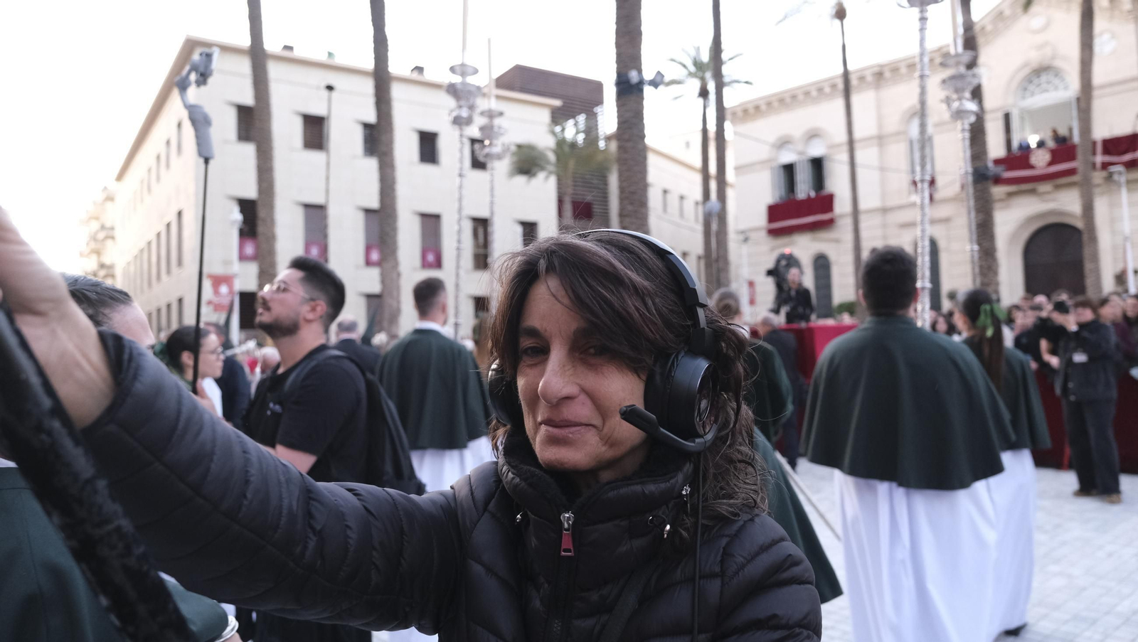 Estudiantes en la Semana Santa de Almería 2025