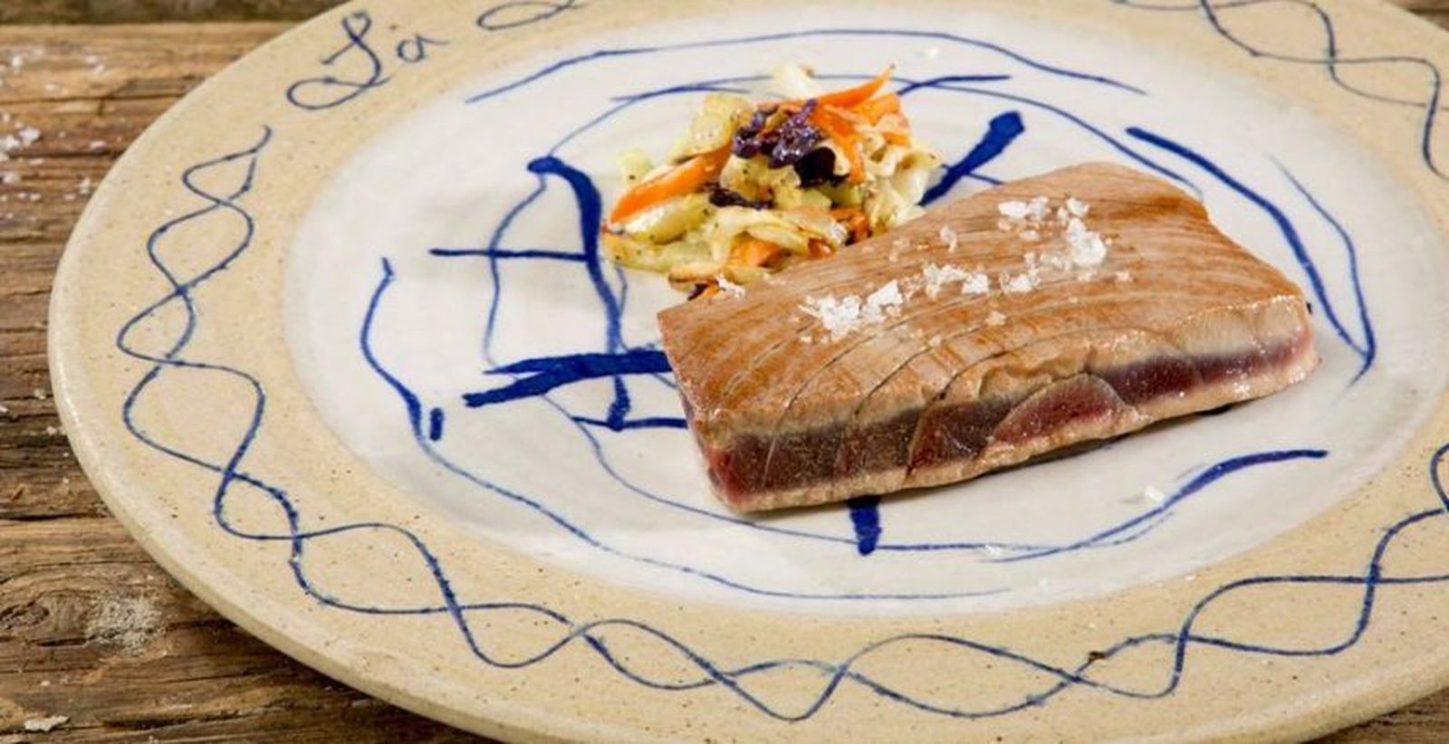 Plato de atún del restaurante La Sal