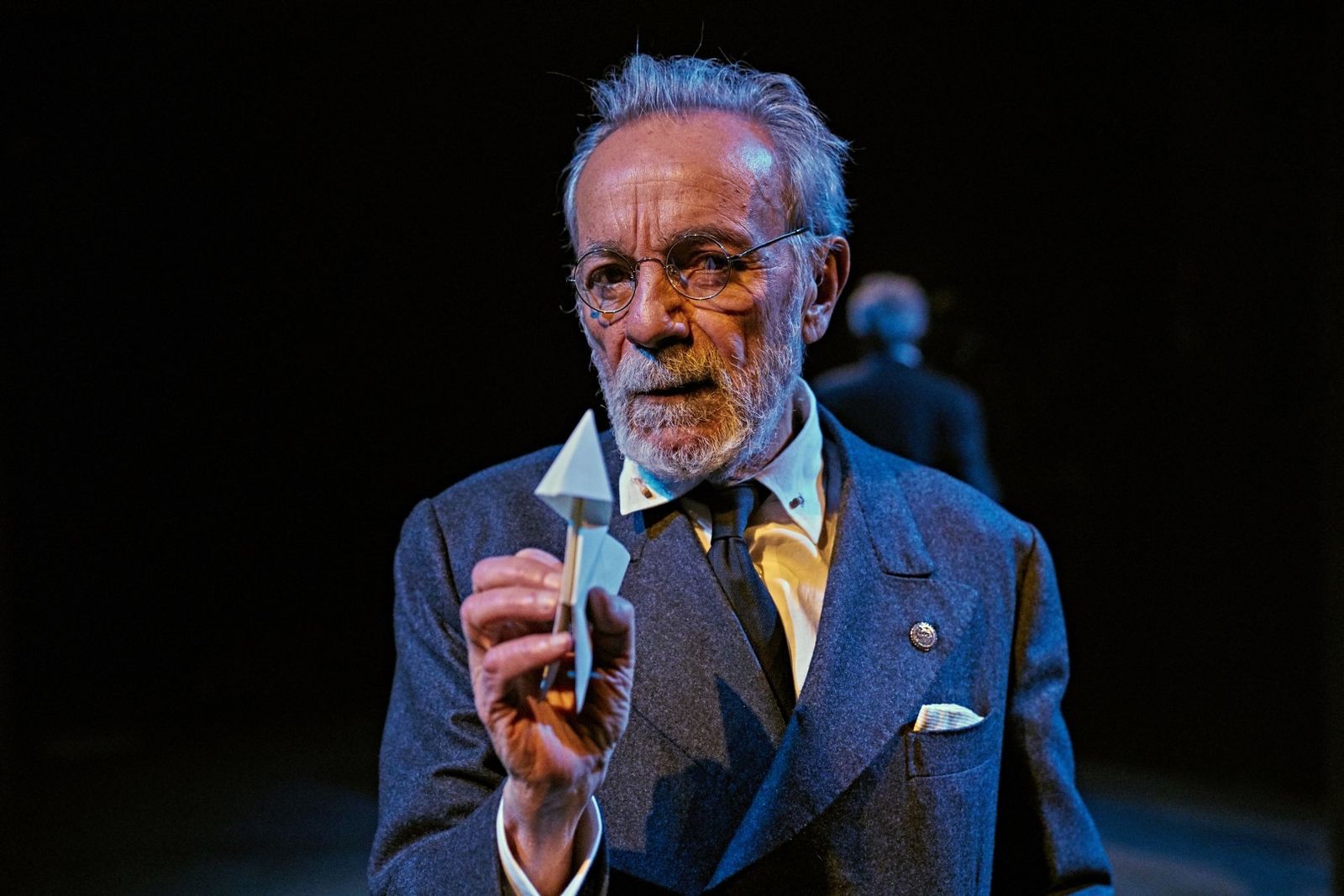 José Luis Gómez, caracterizado como Miguel de Unamuno.