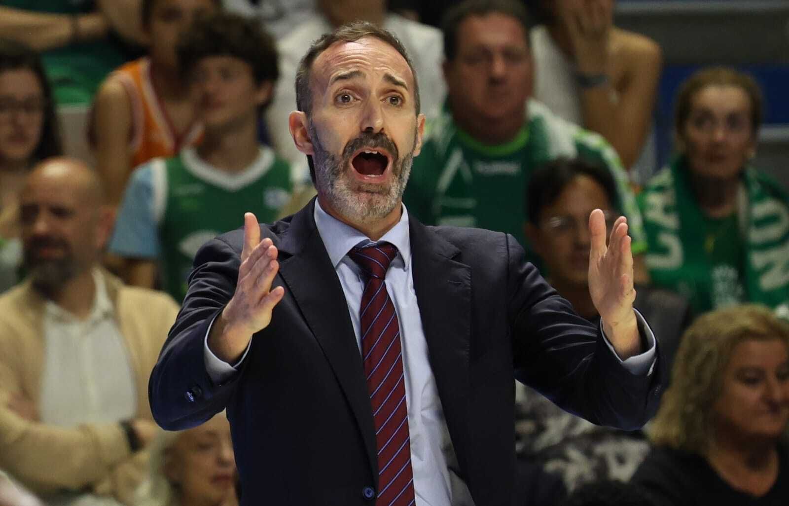 Sito Alonso, durante el Unicaja-UCAM