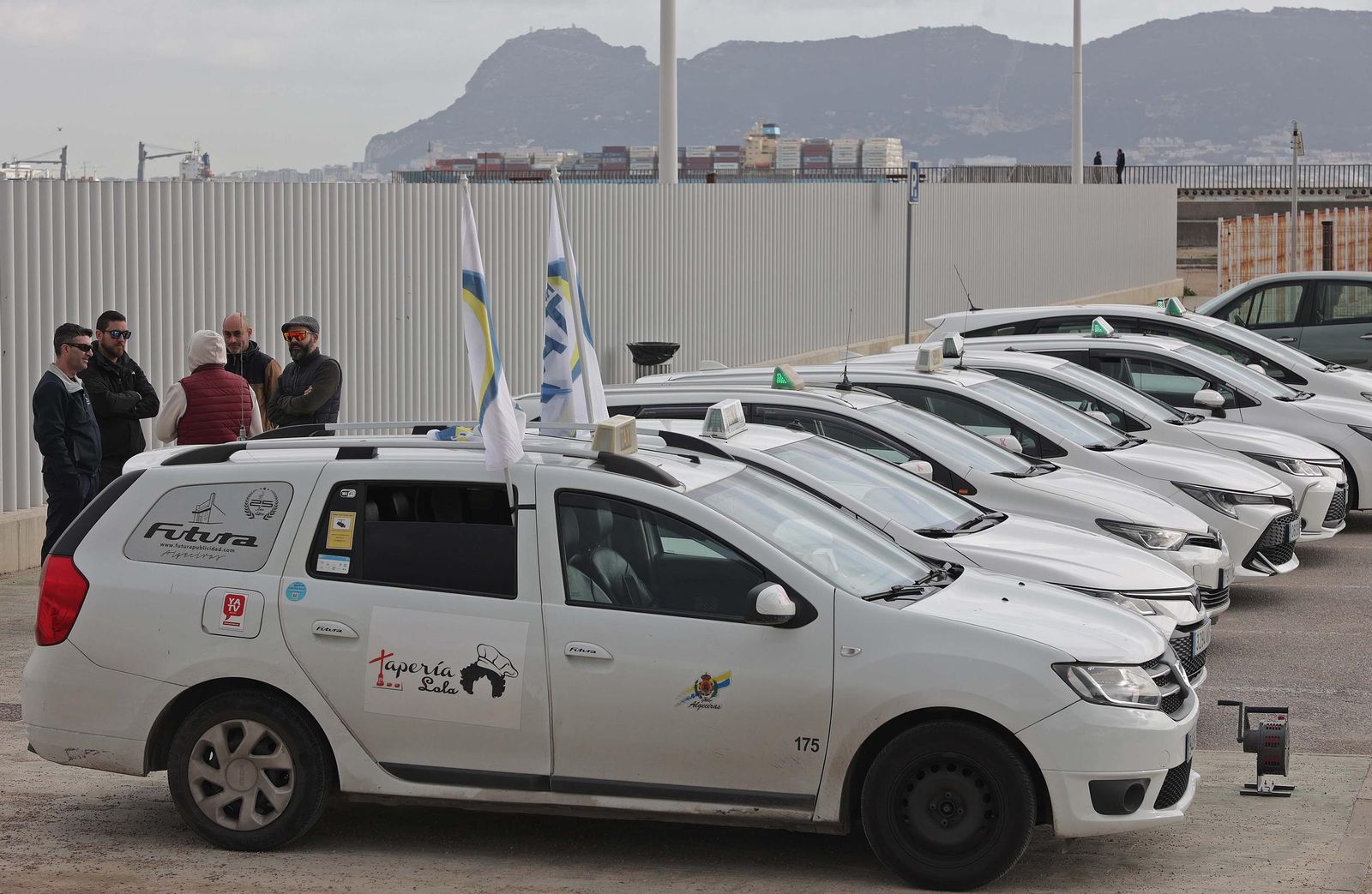Fotos de las protestas de los taxistas en Algeciras