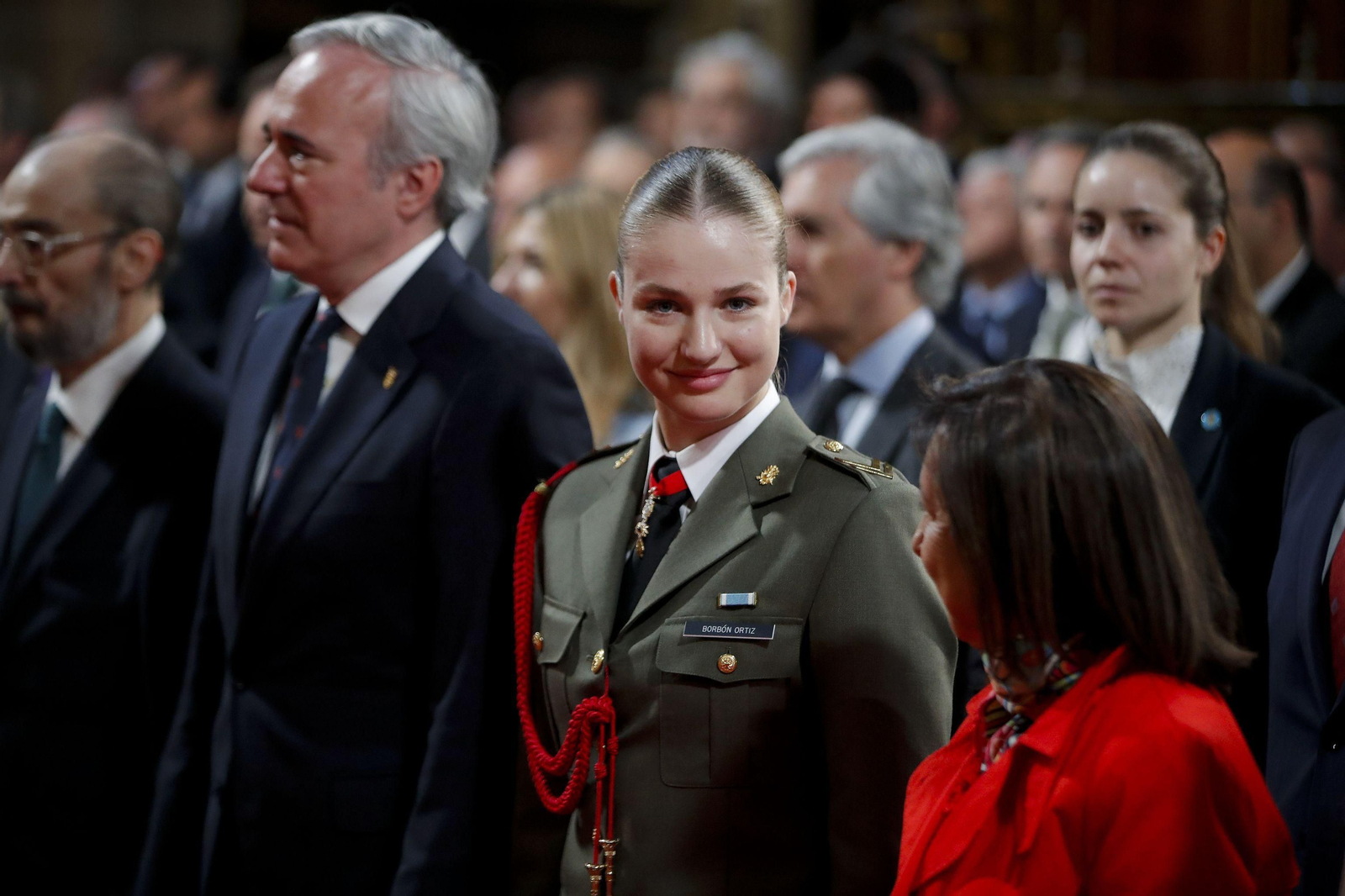 La princesa Leonor, en su primer acto institucional en solitario en Zaragoza