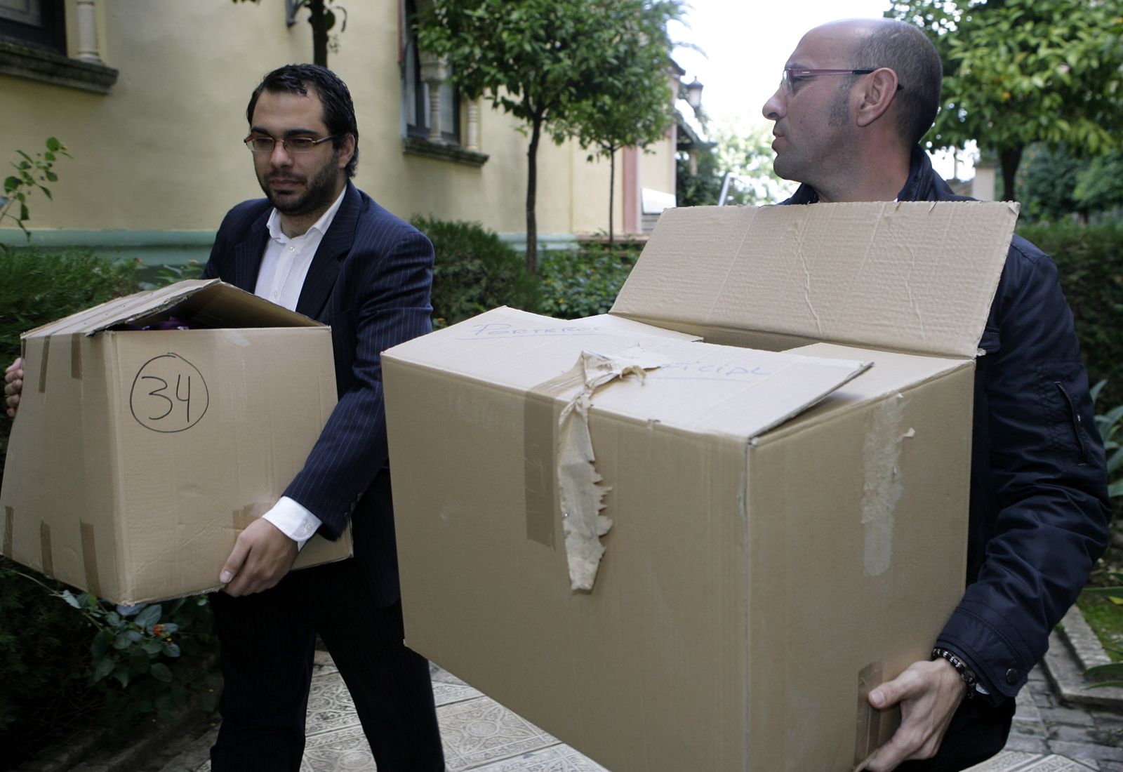 Víctor Orta, en su etapa en el Sevilla junto a Monchi.