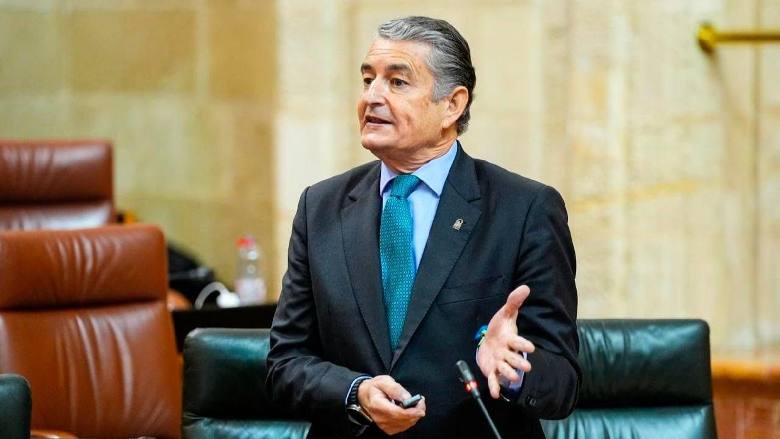 El consejero de Sanidad, Antonio Sanz, este jueves en el Parlamento andaluz. El consejero de Sanidad, Antonio Sanz, este jueves en el Parlamento andaluz.