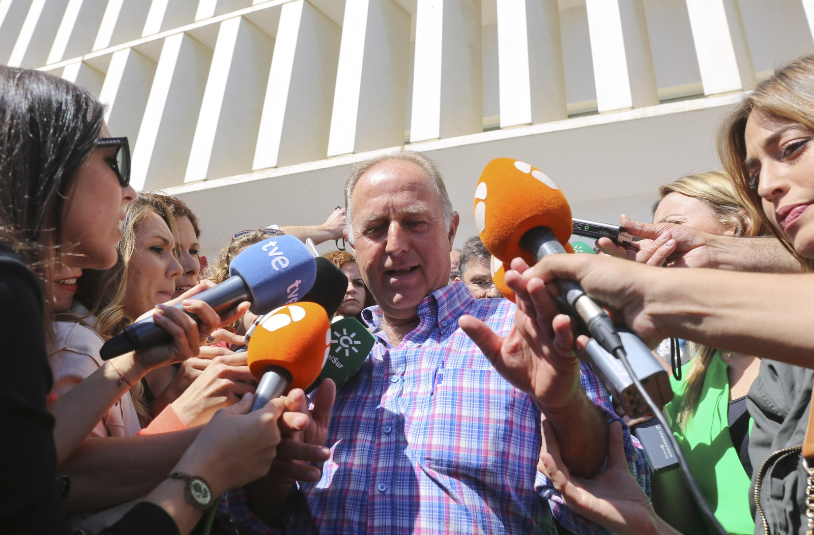 Antonio Sánchez, el pocero, tras declarar como testigo ante la jueza.