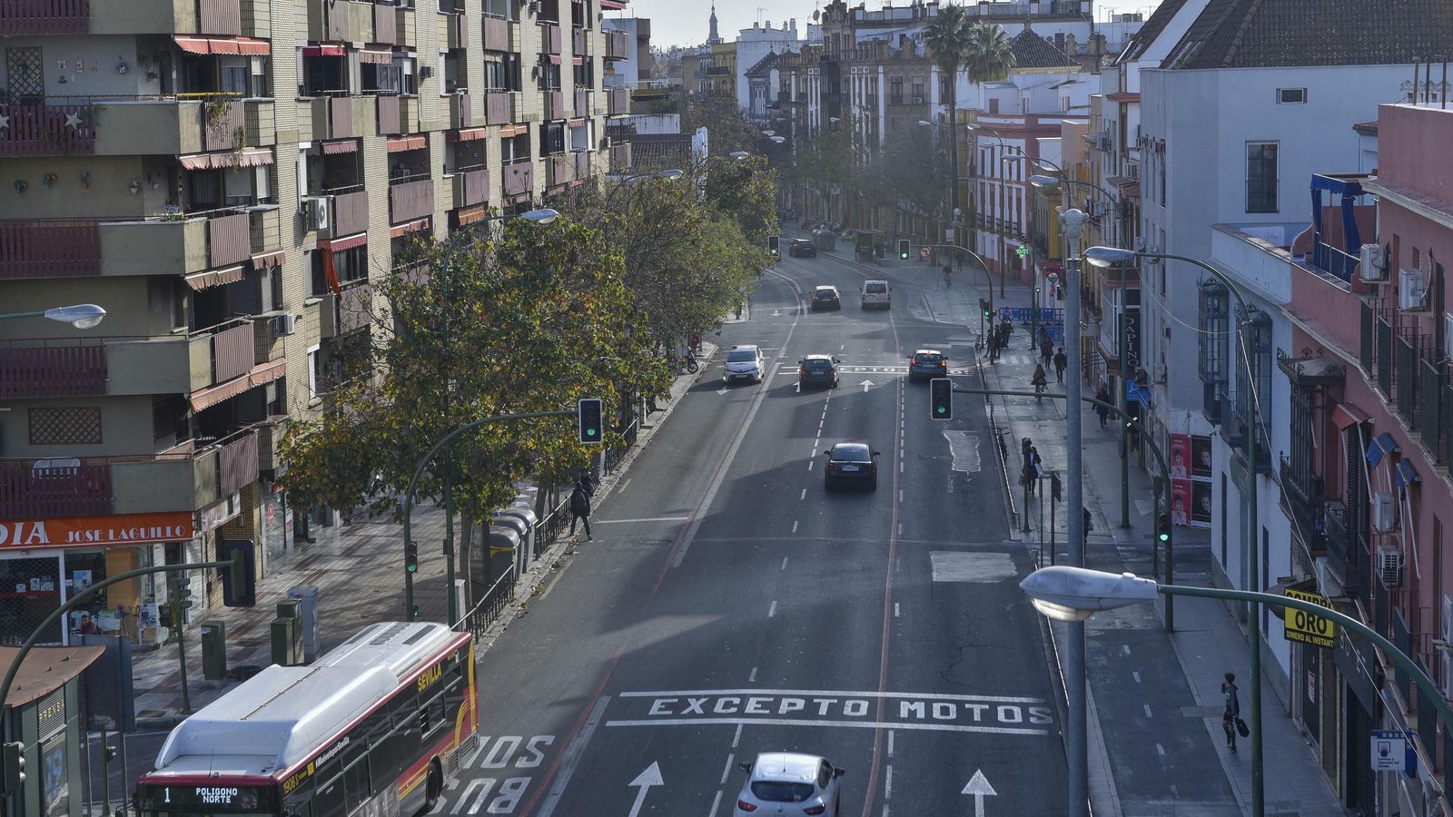 La ronda histórica en el tramo María Auxiliadora-Menéndez Pelayo.