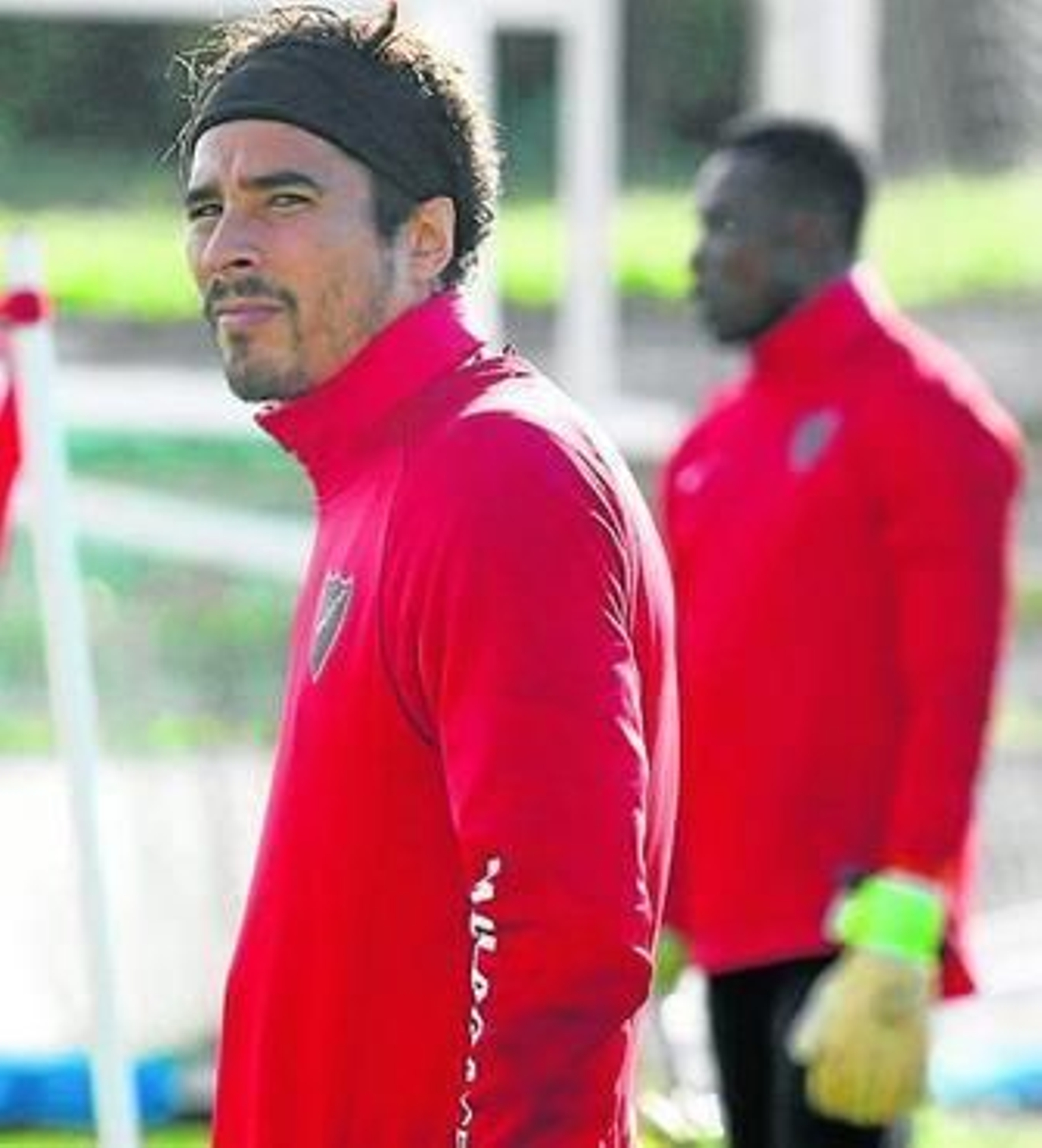 Ochoa, en primer plano, con Kameni en un entrenamiento de esta temporada.