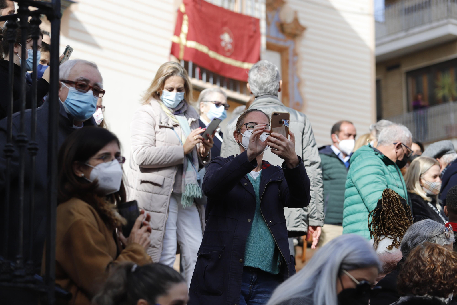 Imágenes del ambiente en la procesión de San Sebastián en Huelva