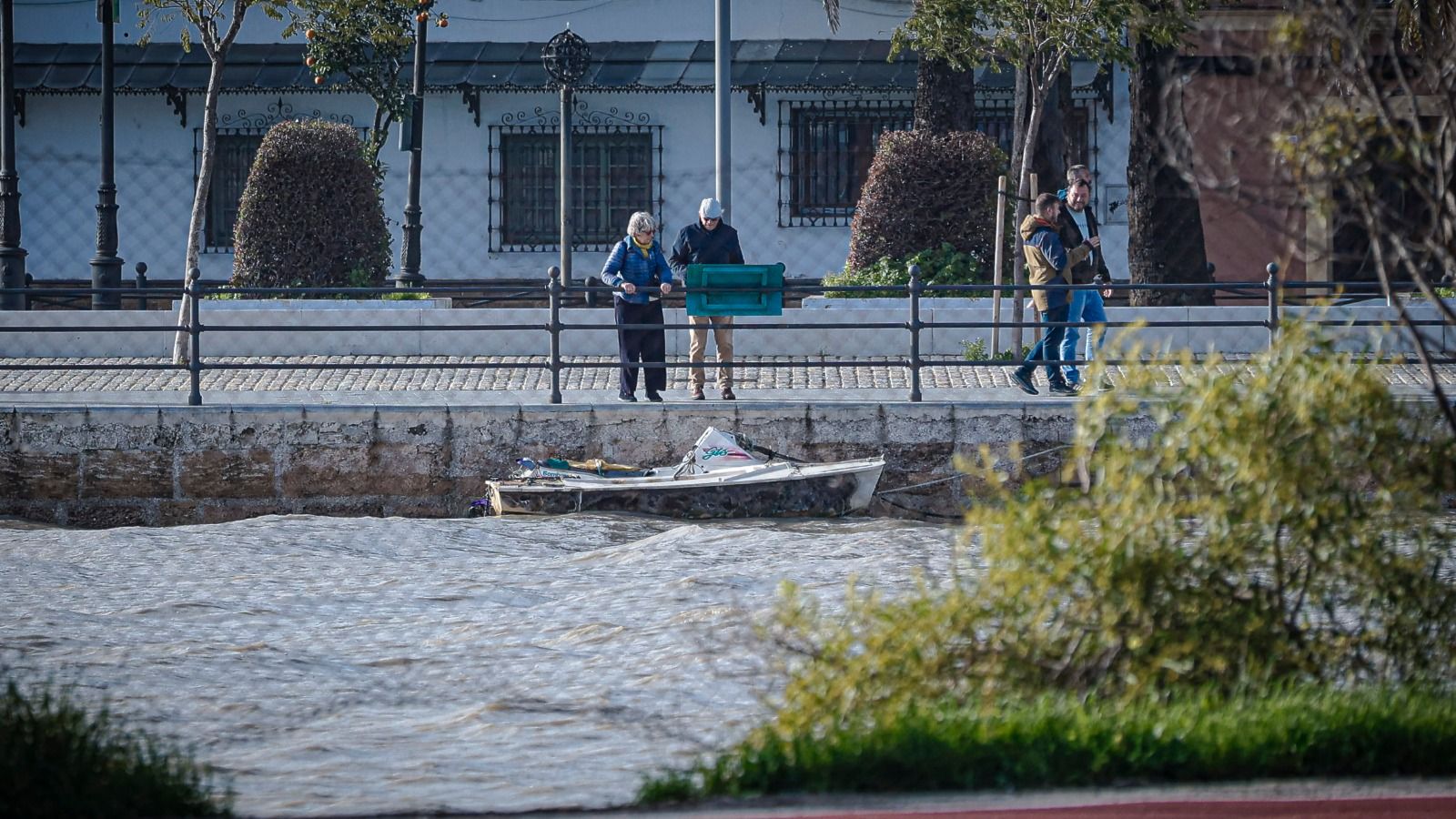 Estado que presenta el río Guadalete en El Puerto.