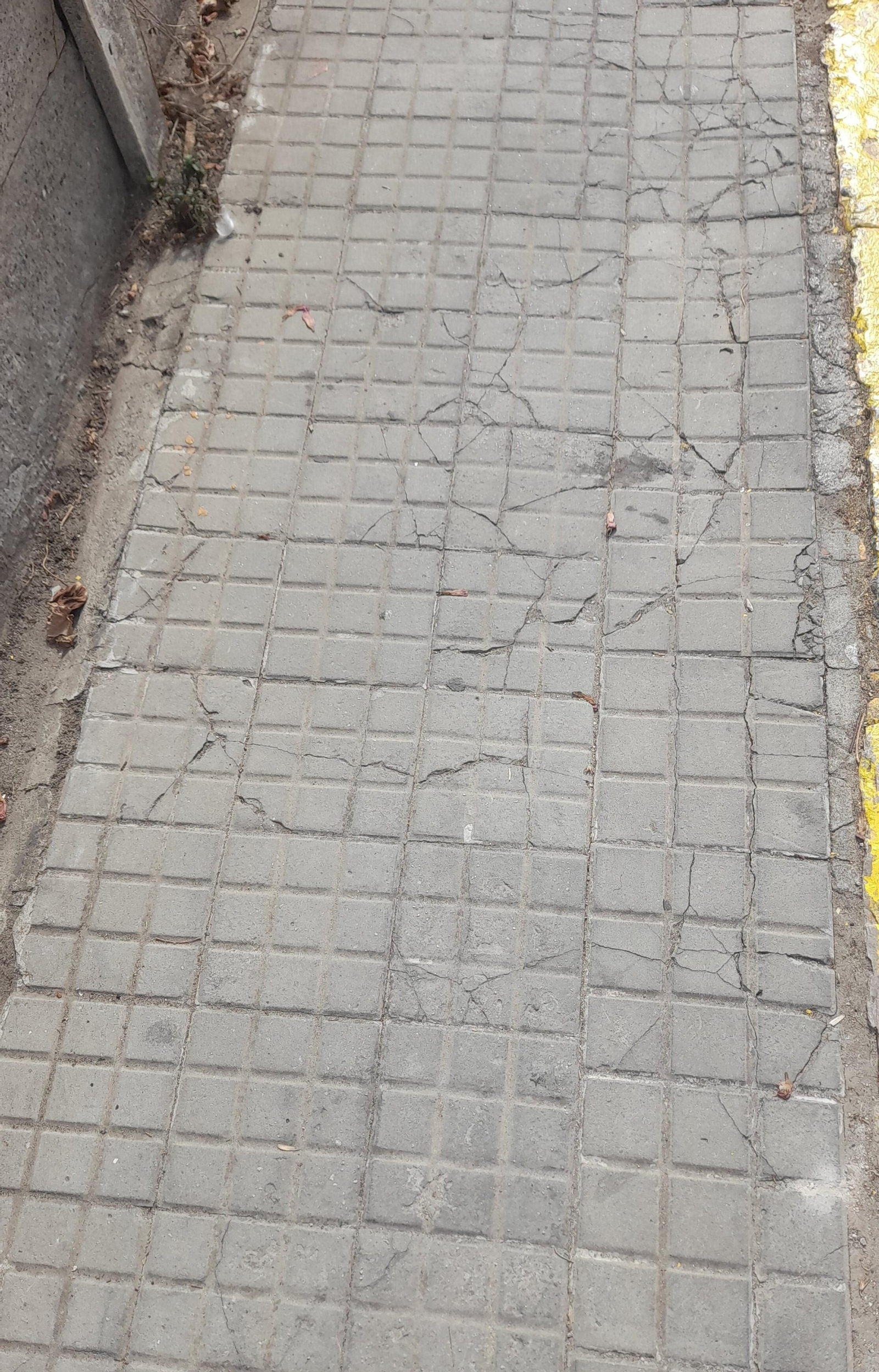 Fotos de aceras rotas en distintos puntos de Algeciras