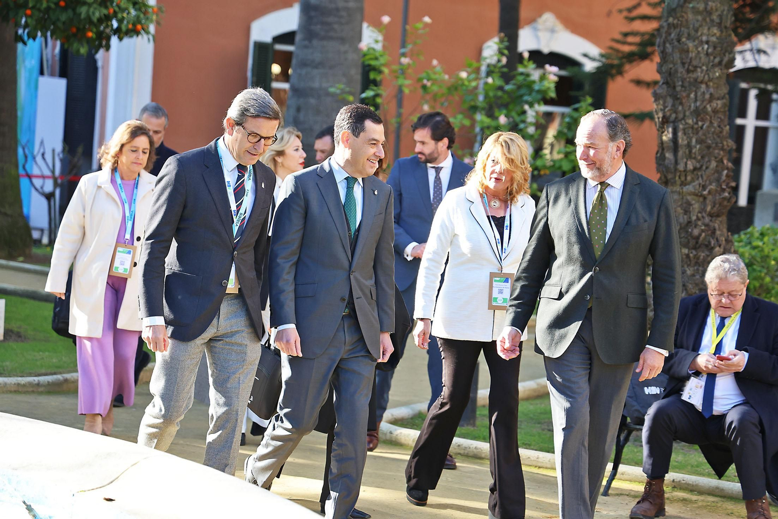 Imágenes del presidente de la Junta de Andalucía, Juanma Moreno, en el II Congreso Nacional de Hidrógeno Verde