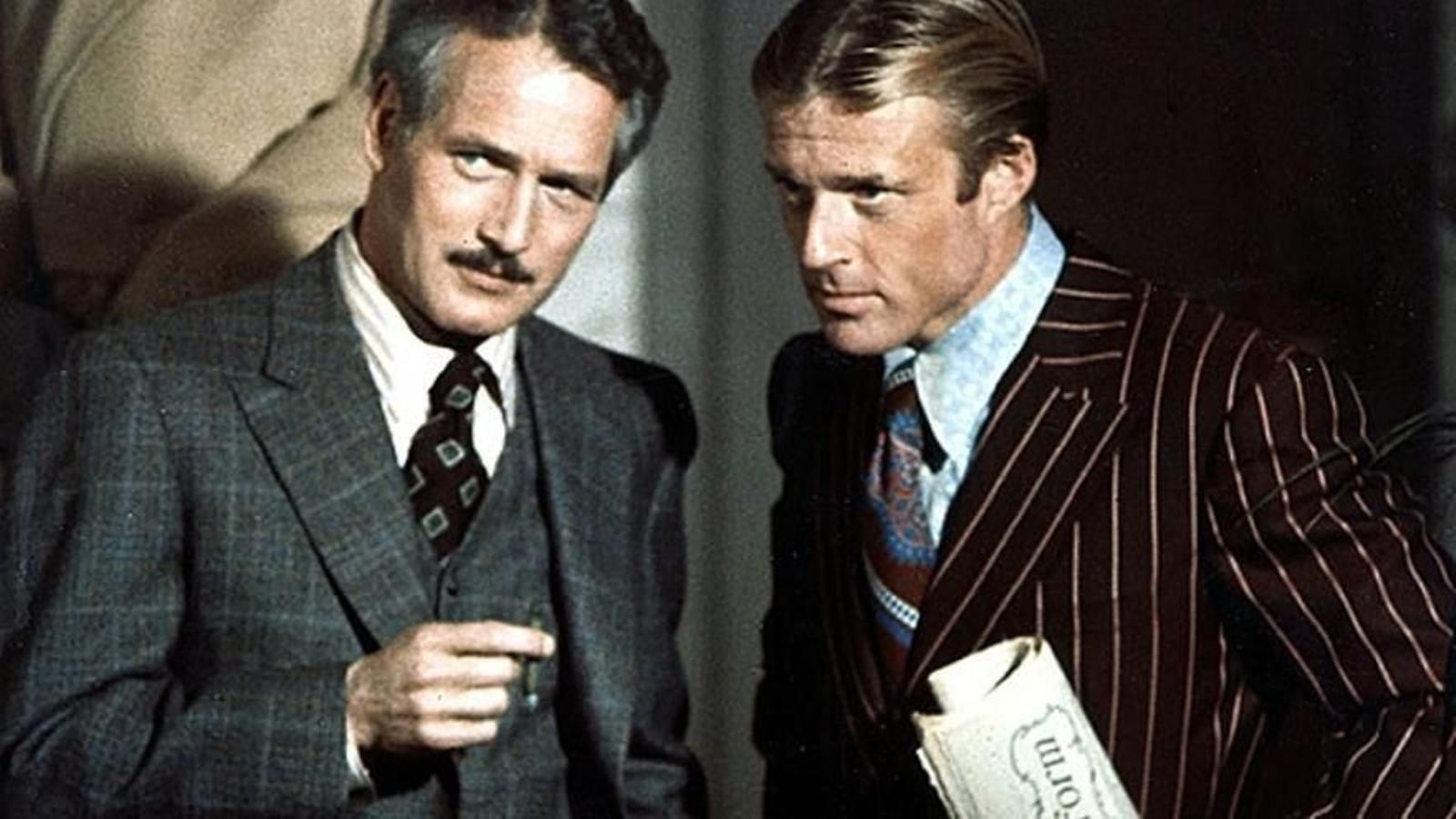 Robert Redford con Paul Newman en 'El golpe'.