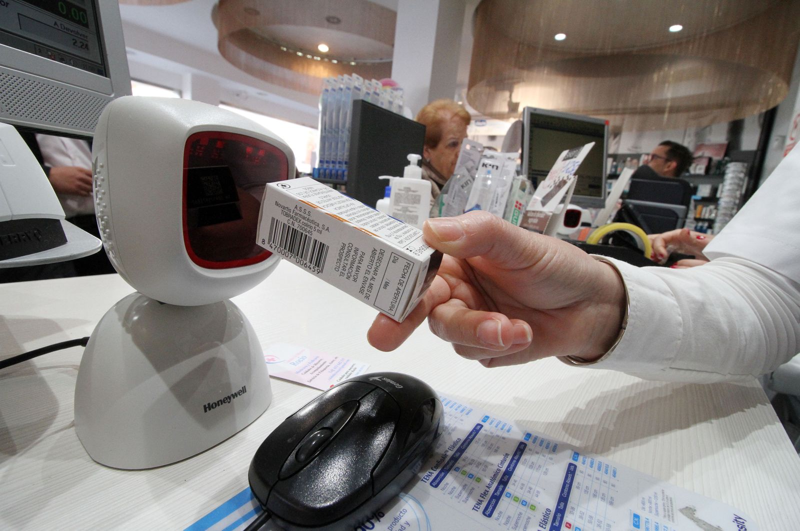 Una farmacia de la capital.