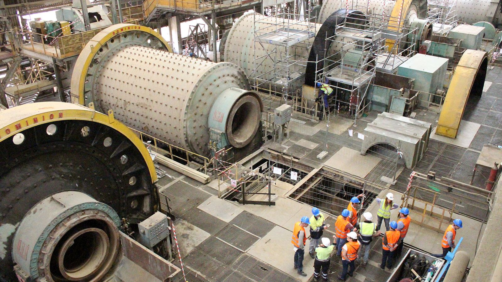 Sala del triturado del mineral.