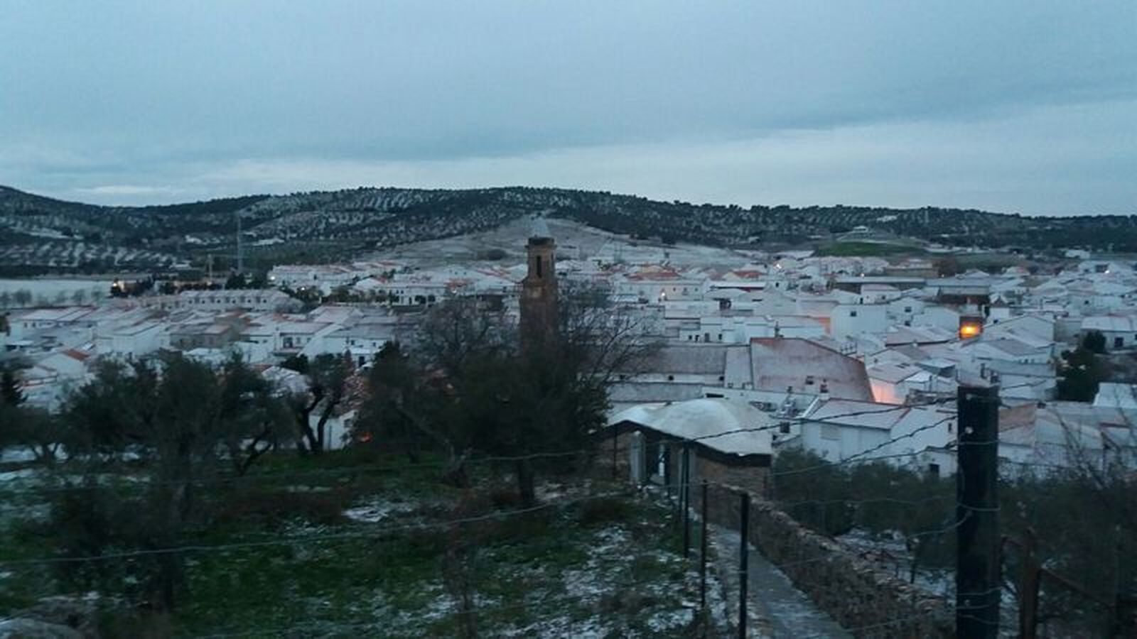 Nieva en las sierras de Sevilla