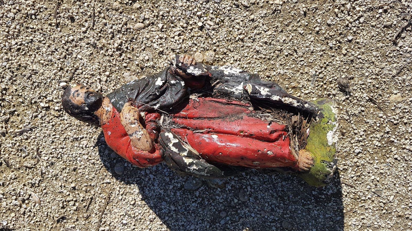 Estatuilla presumiblemente utilizada para rituales satánicos.