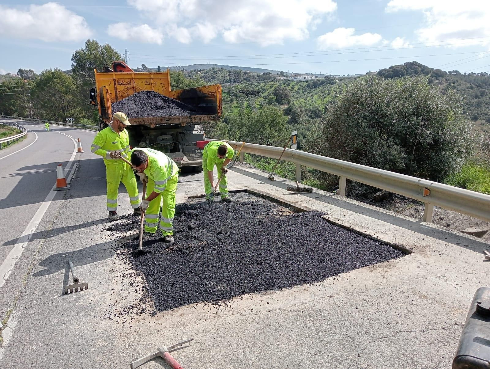 Imagen de trabajos de conservación de carreteras.