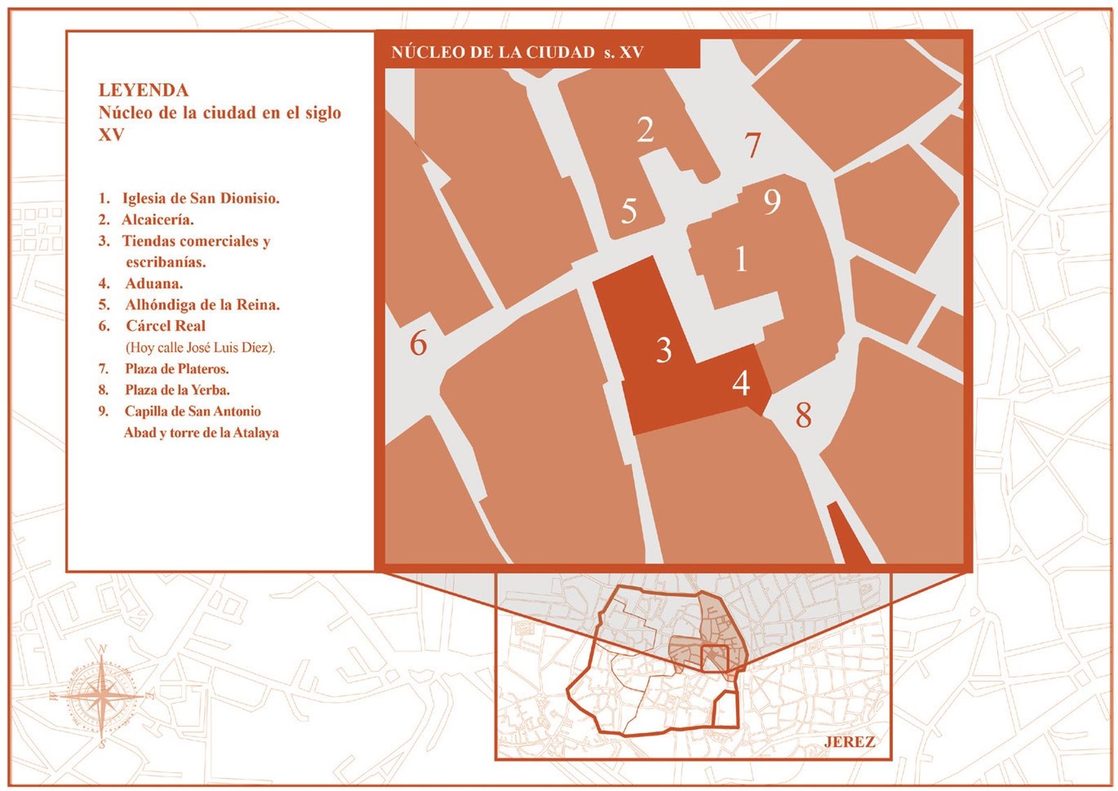 Núcleo de la ciudad siglo XV.