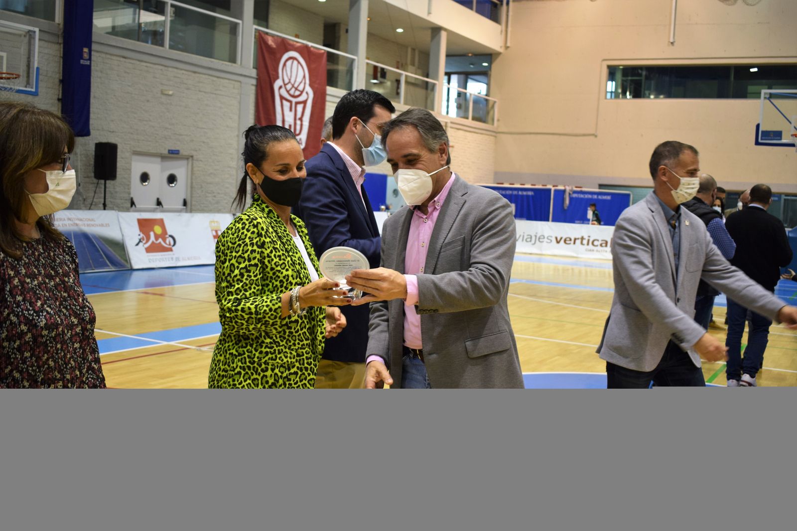 Los reonocimientos tuvieron lugar en el partido Ecoculture-Ciudad de Huelva (80-58)