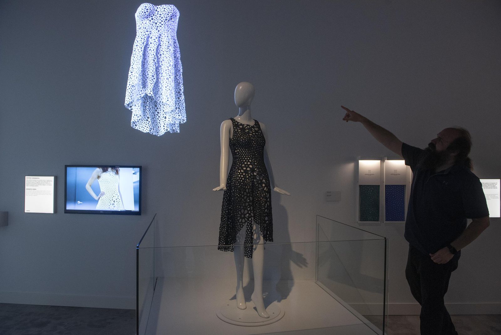'Print3D' expone un vestido impreso con tecnología 3D.