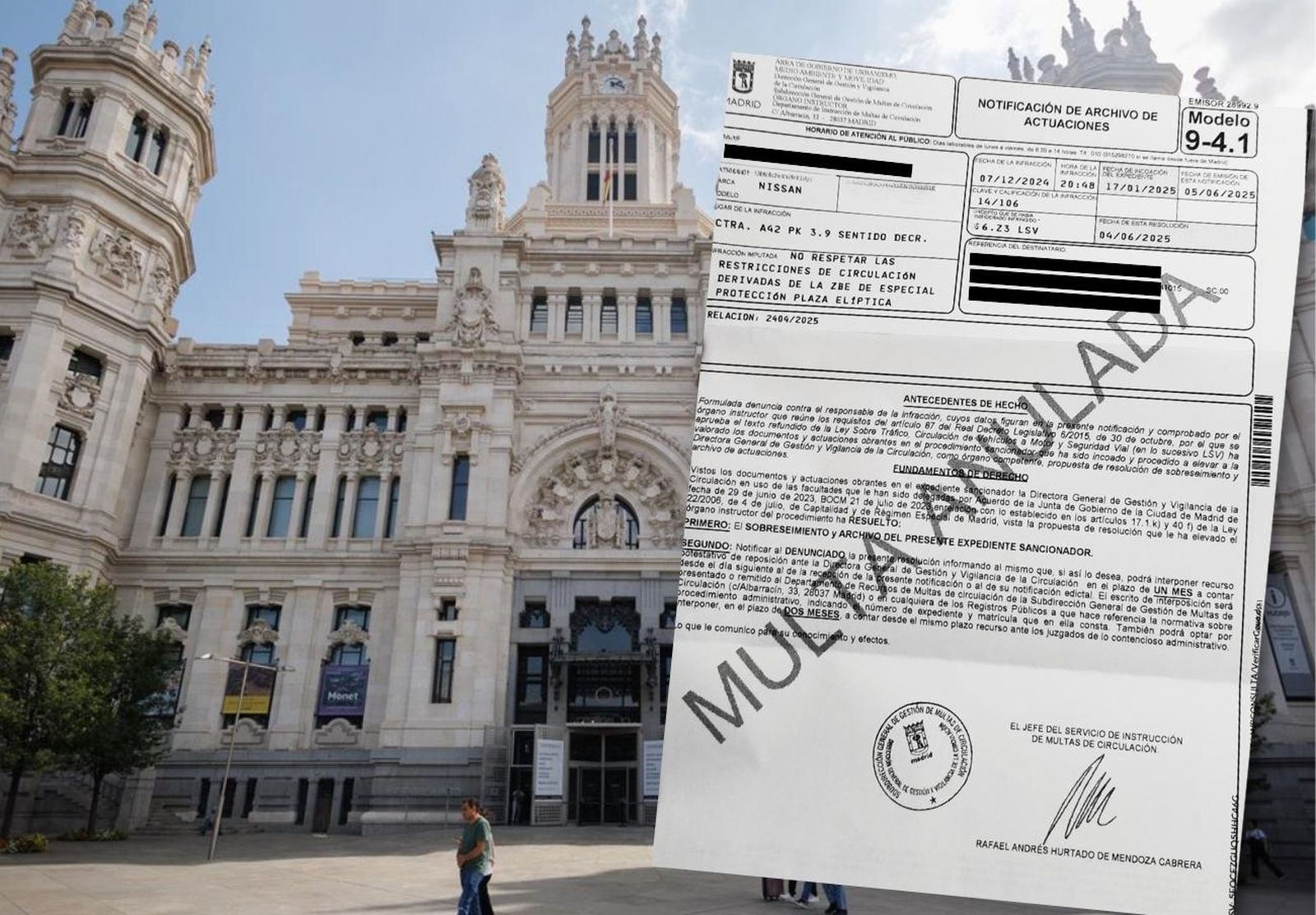 La sanción impuesta a la vecina de Alcalá.