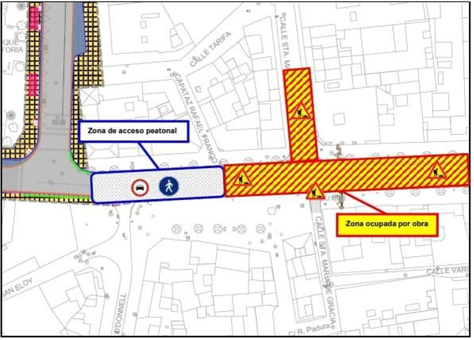 Croquis de la zona que se abre