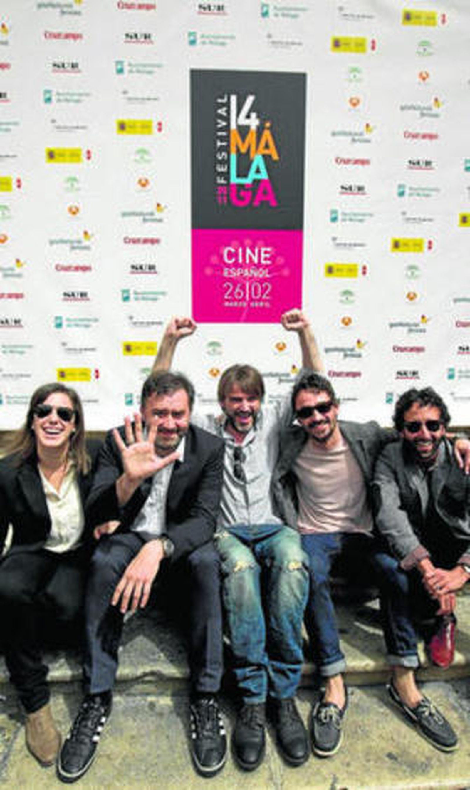 El equipo de 'Cinco metros cuadrados', triunfadora en Málaga.