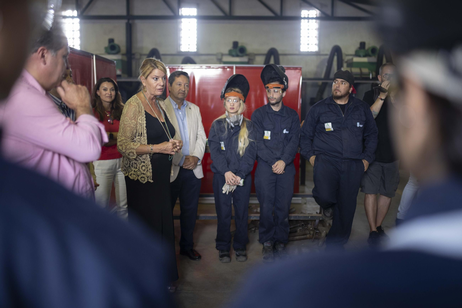 Visita al curso de soldadores de Valdocco.