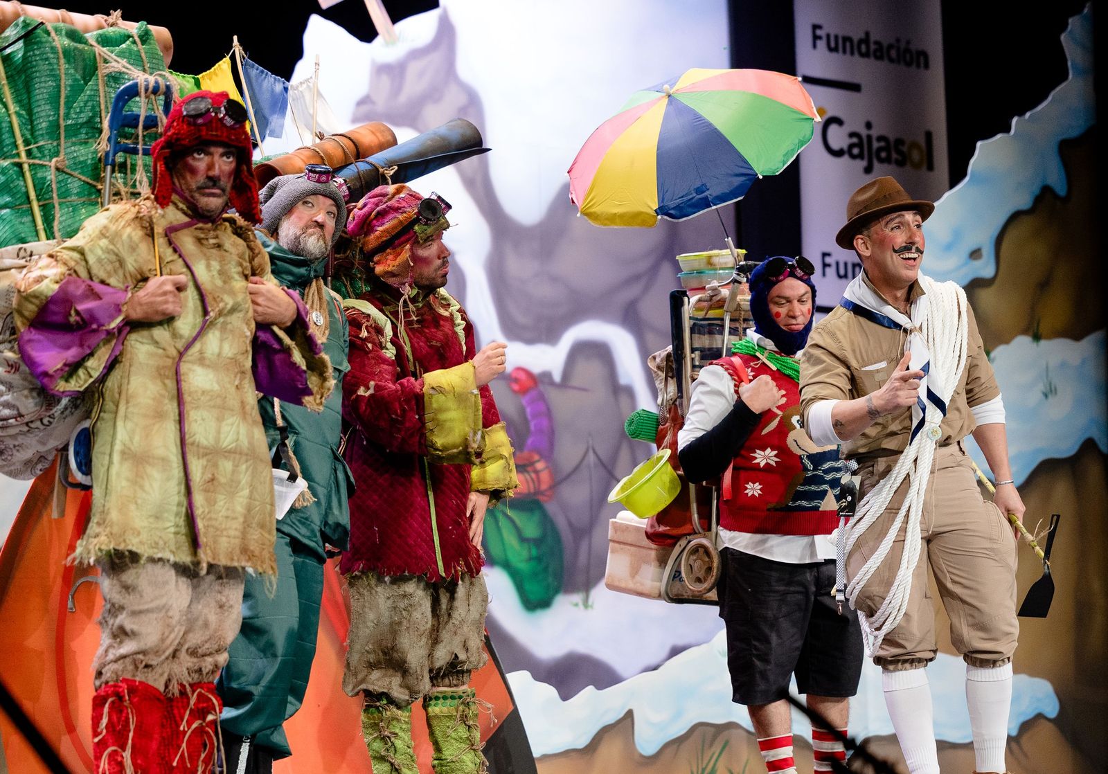 El cuarteto '¡Que no vengan!', en su pase preliminar.