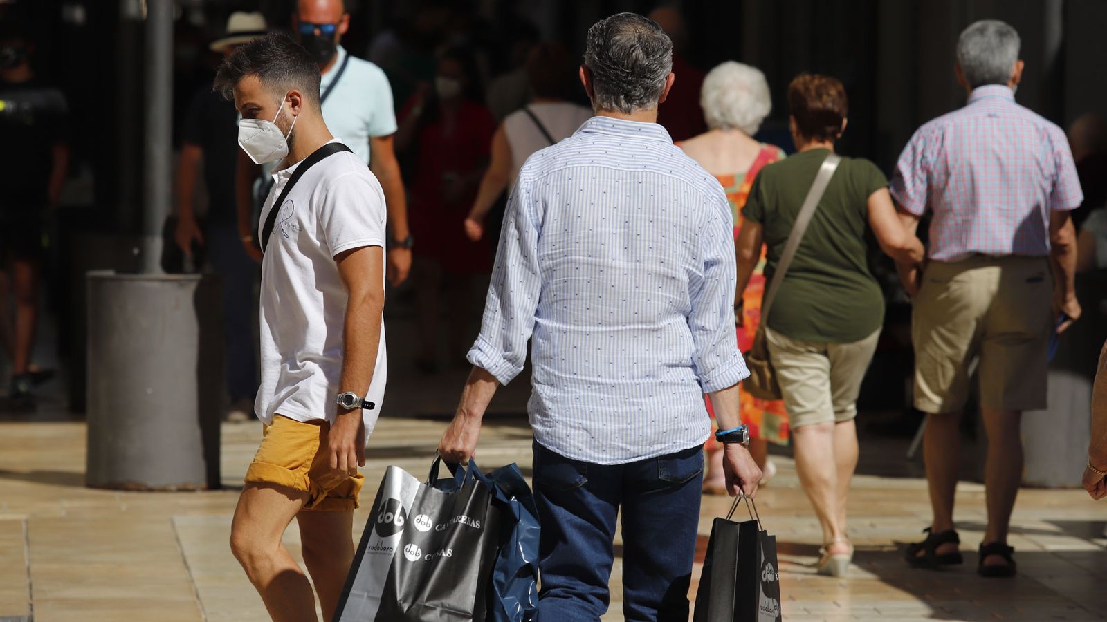 Imagen del centro de la capital onubense en la mañana de ayer.