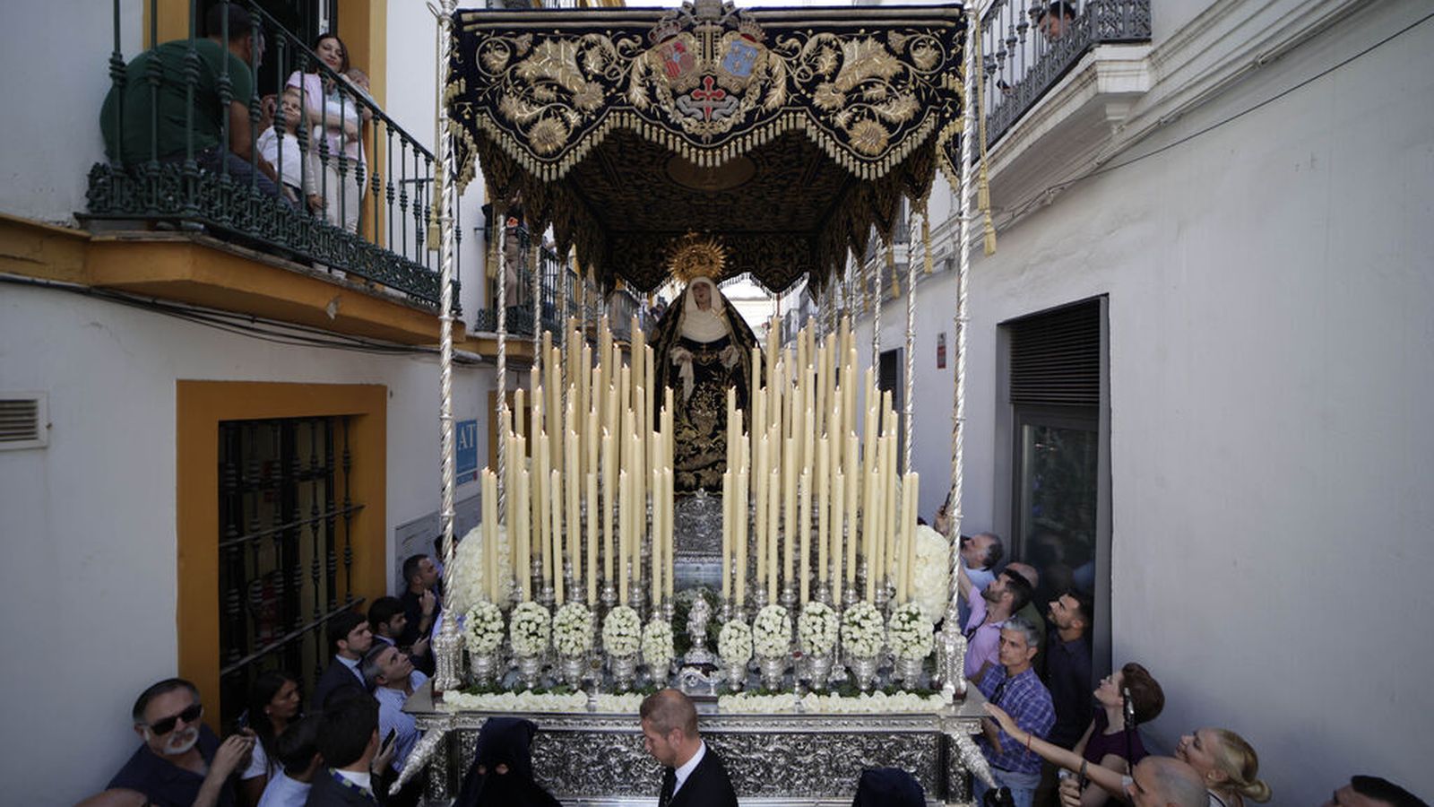 El palio de la Carretería el pasado Viernes Santo