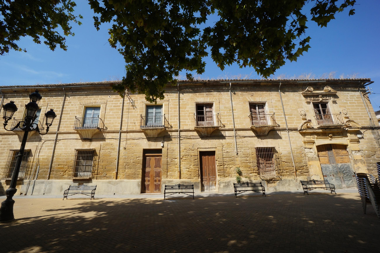 Fachada del Palacio de los Duques de Medinaceli, en Montilla.