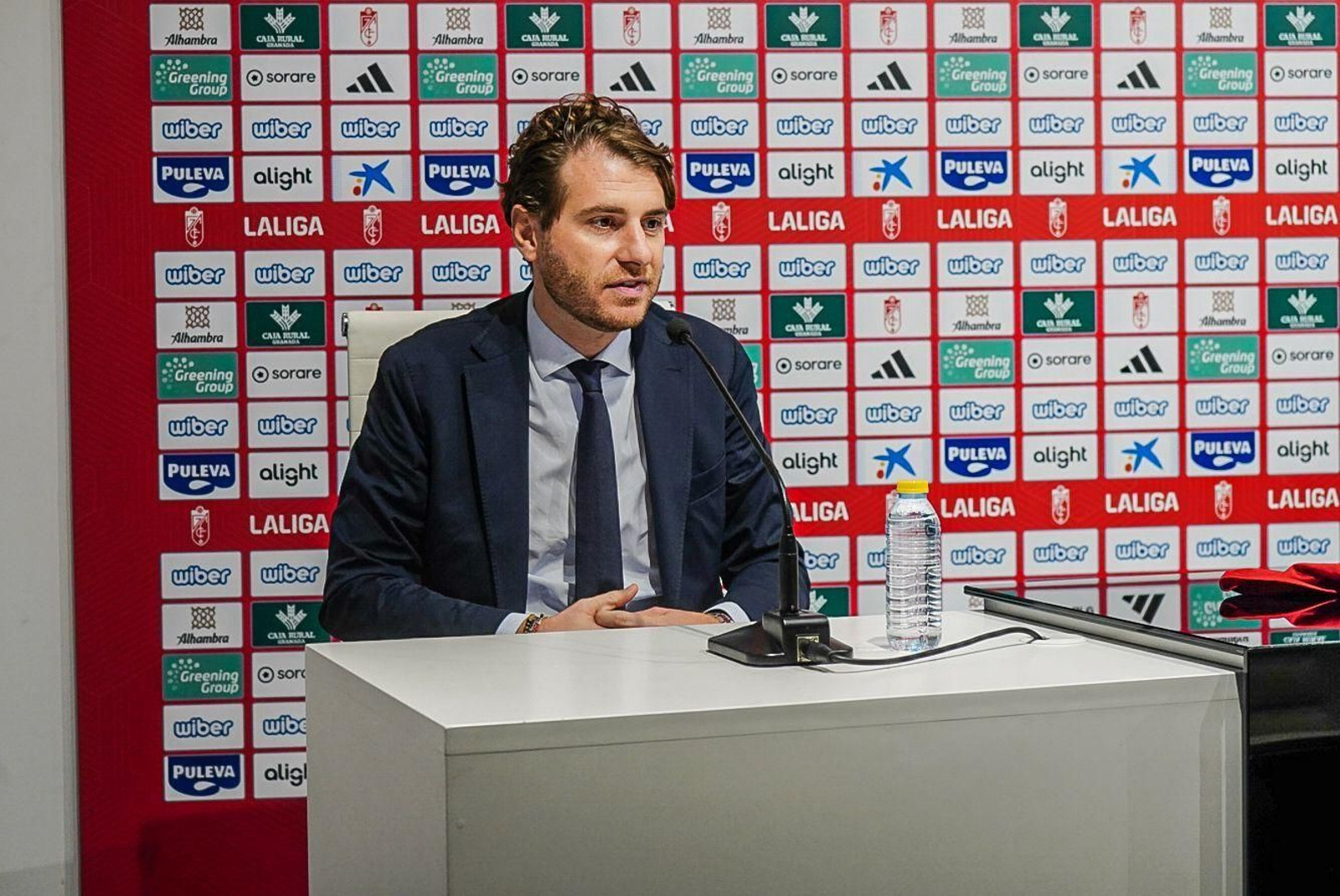 Mateo Tognozzi durante la rueda de prensa de este jueves