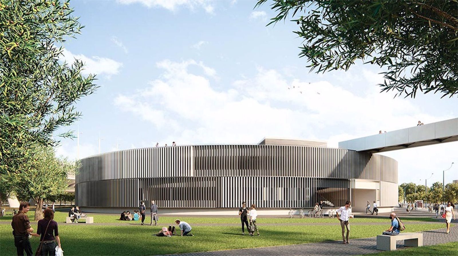 Recreación virtual de la nueva sede de la Politécnica en la Cartuja.
