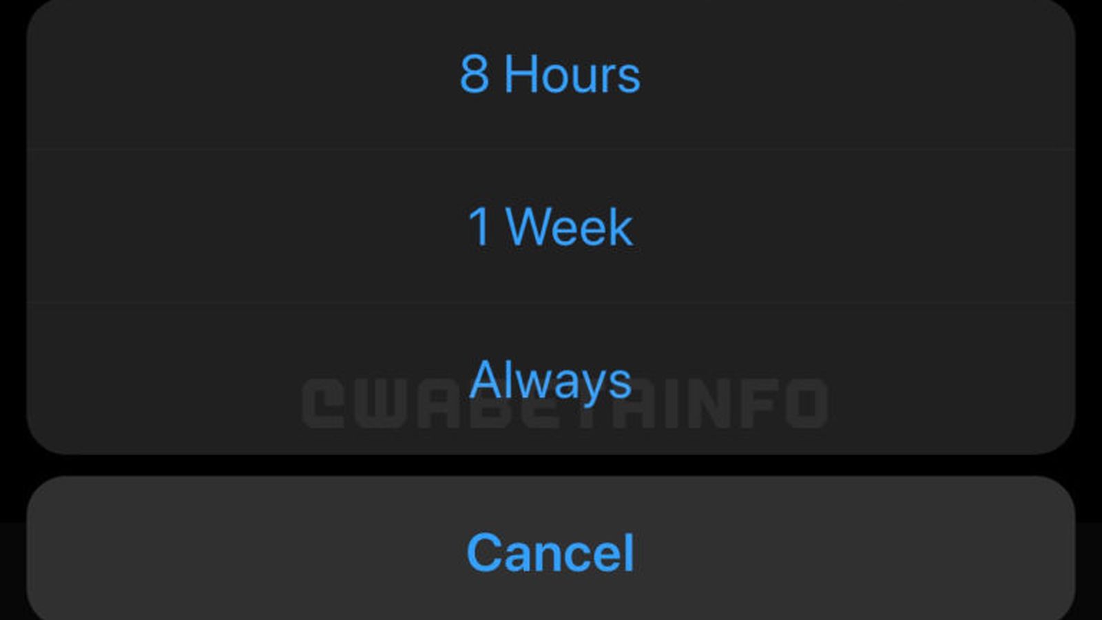 'Silenciar siempre'. Imagen: WAbetainfo