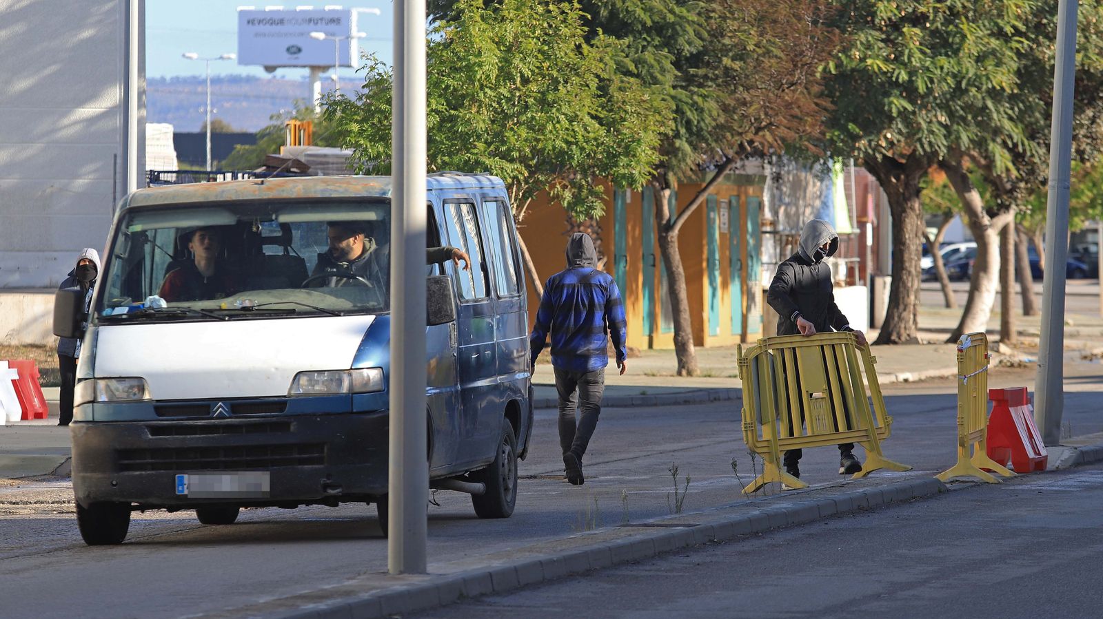 Fotos de los piquetes en el polígono de Palmones