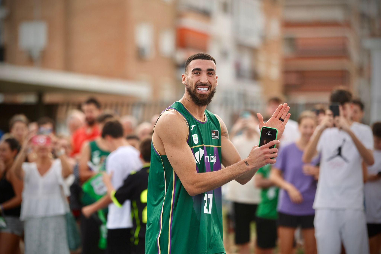 Las fotos de la espectacular presentación de Chris Duarte con el Unicaja en el Parque del Oeste