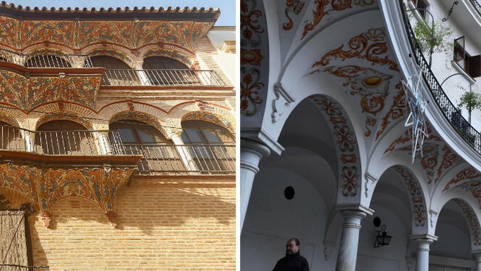Plaza del cabildo.  Antigua Casa del Gremio de la Seda (1782), en Écija, que sirvió de inspiración para la Plaza del Cabildo, de la capital, construida en 1967.