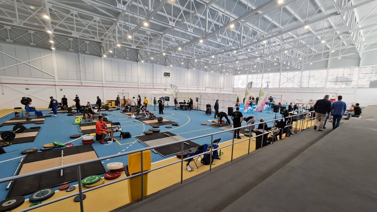 Campeonato de Halterofilia celebrado en el pabellón Enrique Márquez (Barriada Andalucía) en 2020.