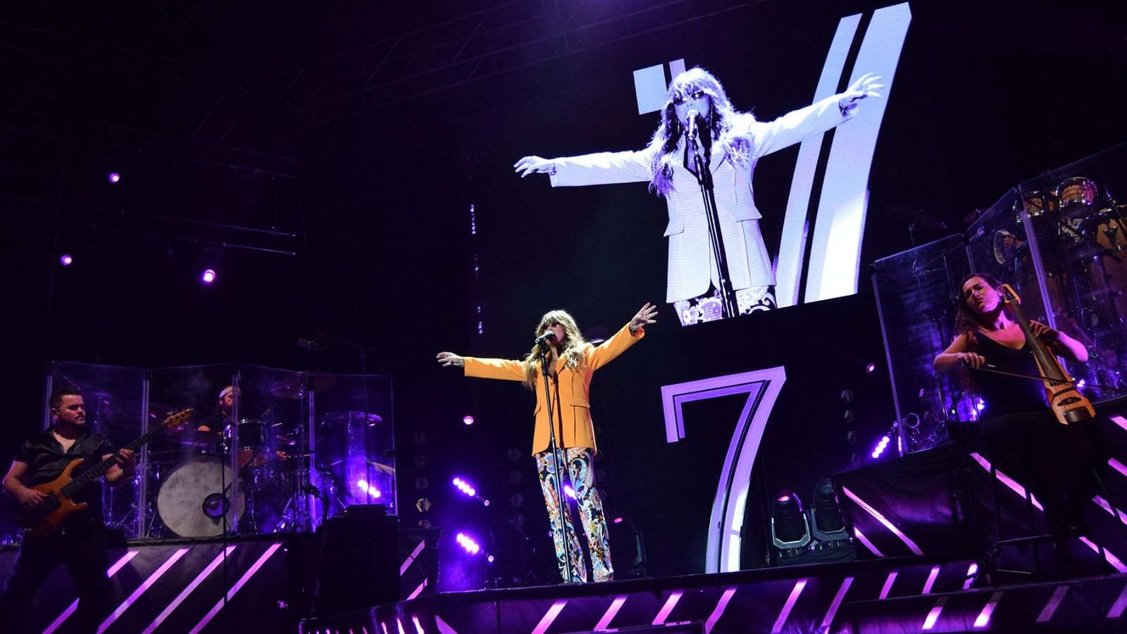 El número siete estuvo muy presente durante todo el concierto.