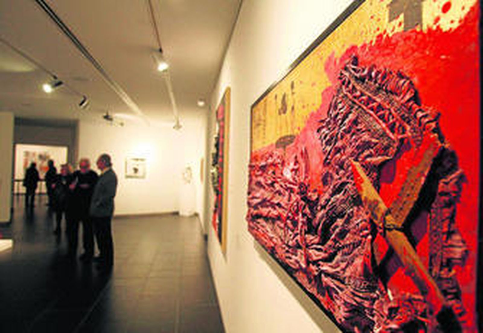 Una de las obras del Grupo Pegamento que se muestra en el Centro Unicaja de Cultura.