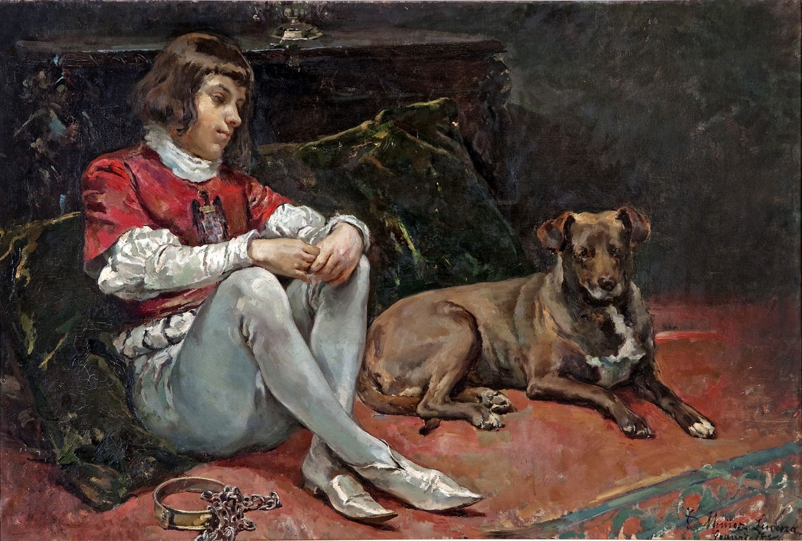 El óleo 'La Prisión del Príncipe de Viana', obra de Tomás Muñoz Lucena.