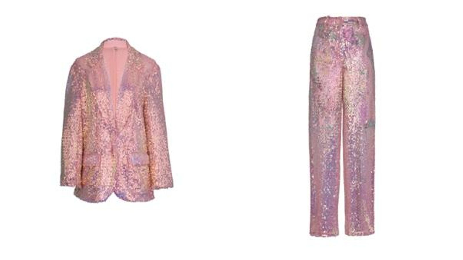 Conjunto dos piezas de lentejuelas.