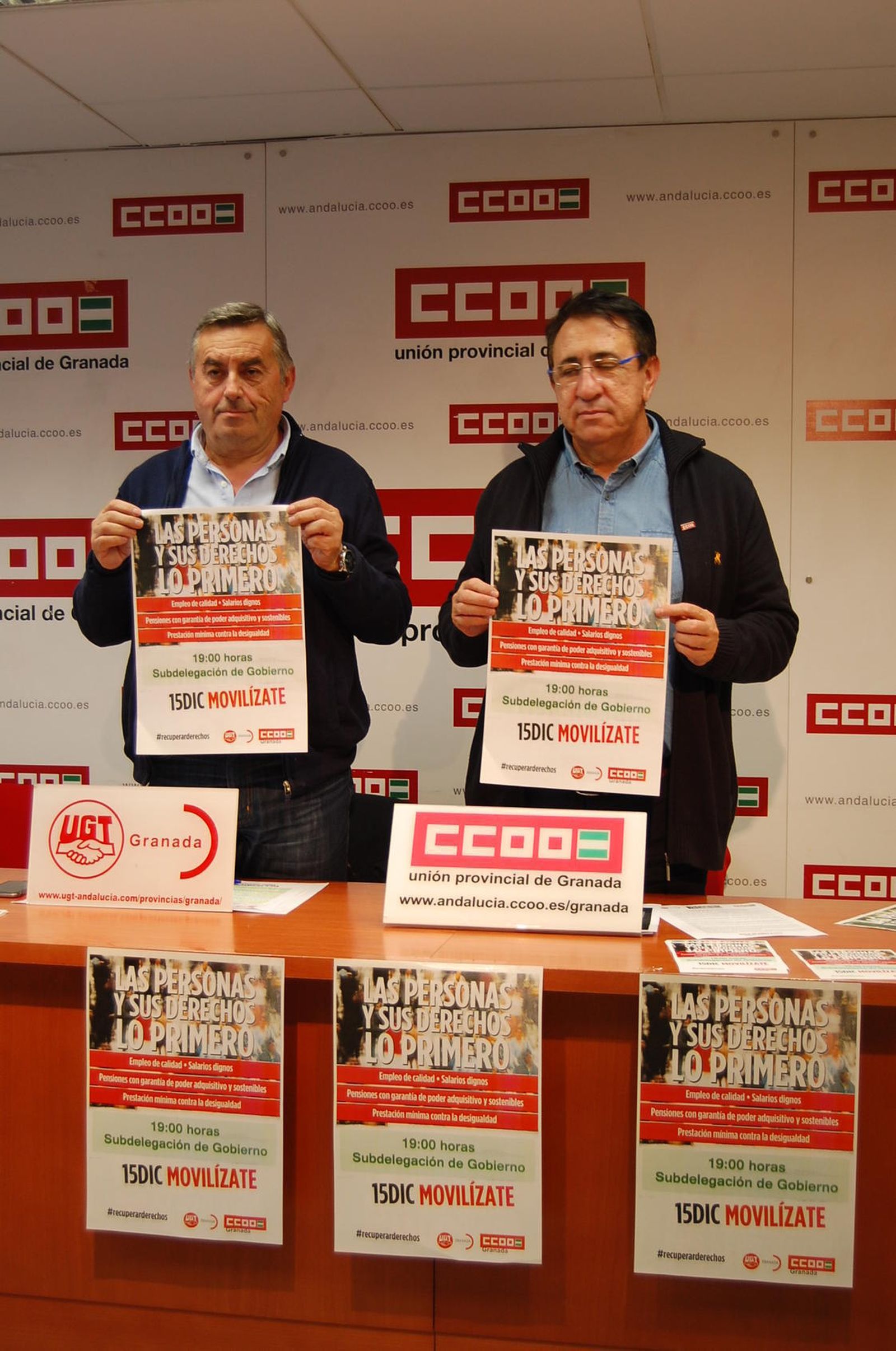 Los secretarios generales de UGT y CCOO, ayer.